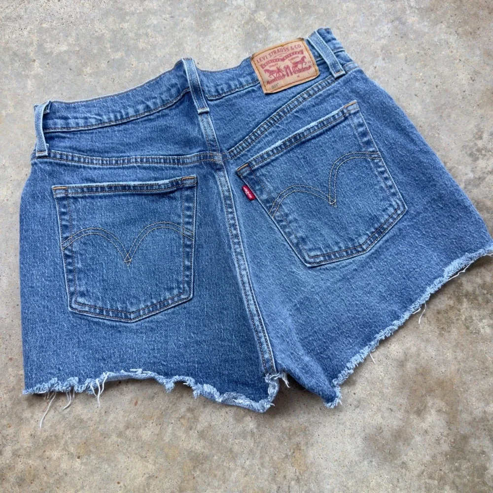 Vintage Levi's 501 Cut Off Denim Jorts Workwear Gorpcore Blue Size 30 (d1a)